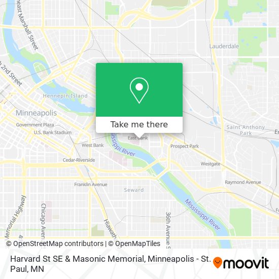 Harvard St SE & Masonic Memorial map