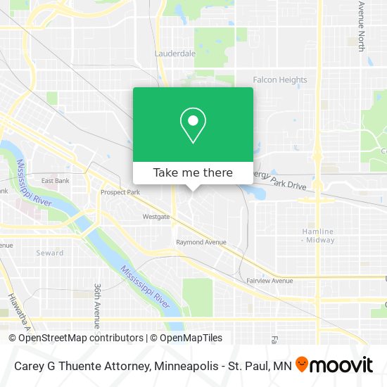 Carey G Thuente Attorney map