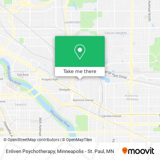 Enliven Psychotherapy map