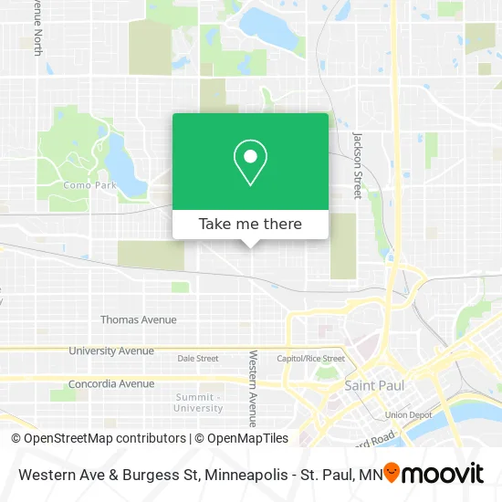 Western Ave & Burgess St map
