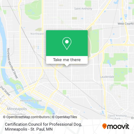 Certification Council for Professional Dog map