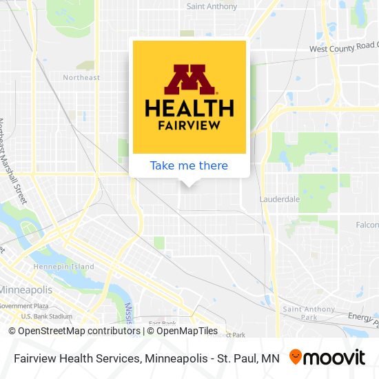 Fairview Health Services map