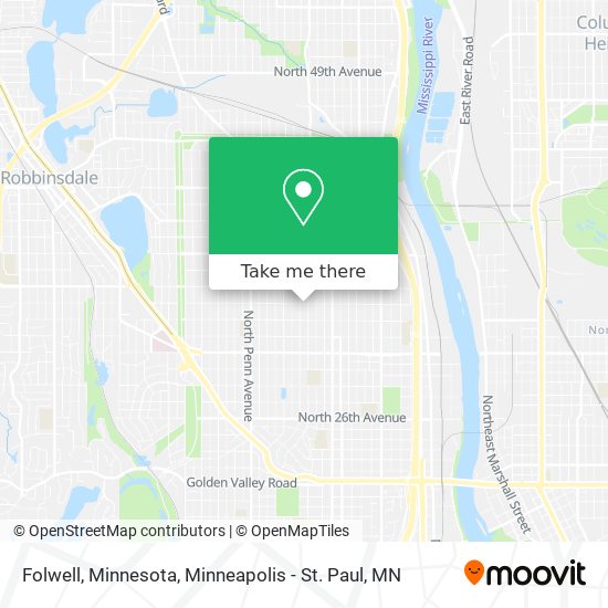 Folwell, Minnesota map
