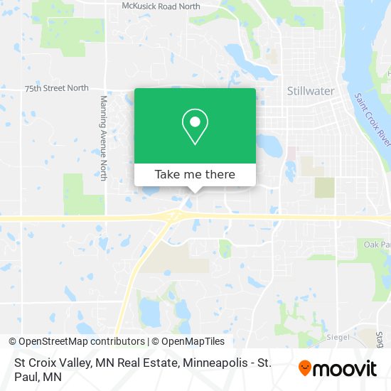 St Croix Valley, MN Real Estate map