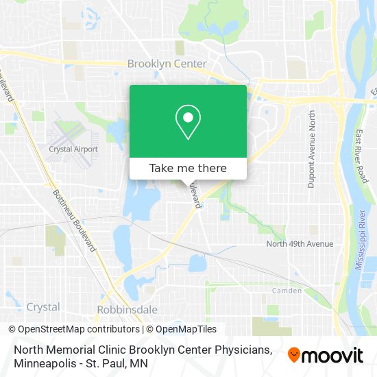 North Memorial Clinic Brooklyn Center Physicians map