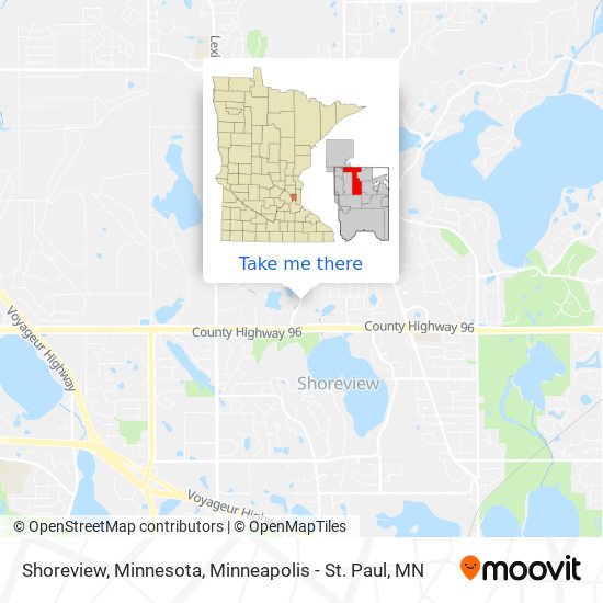 Mapa de Shoreview, Minnesota