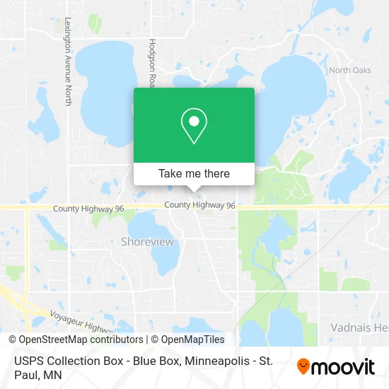 USPS Collection Box - Blue Box map