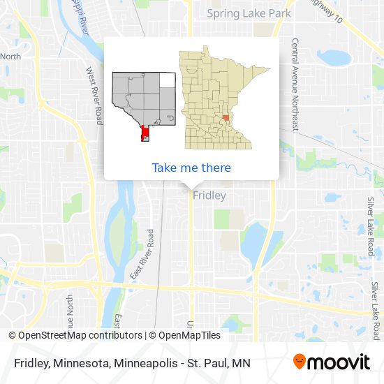Mapa de Fridley, Minnesota