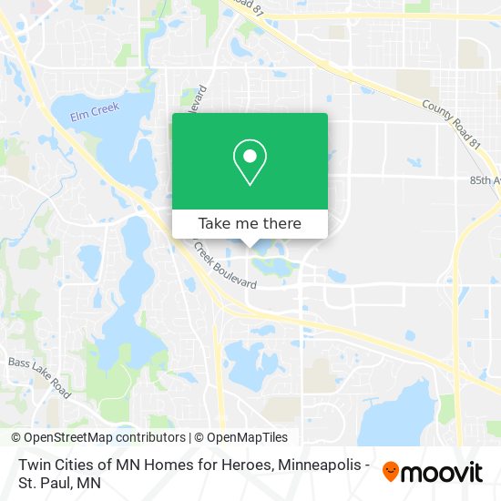Twin Cities of MN Homes for Heroes map
