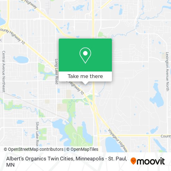 Albert's Organics Twin Cities map