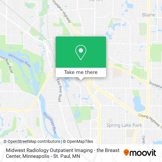 Midwest Radiology Outpatient Imaging - the Breast Center map