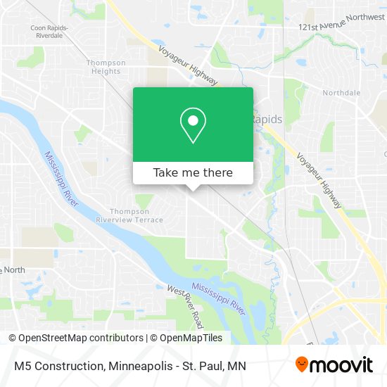 M5 Construction map