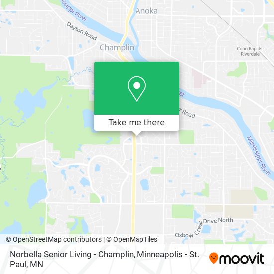 Norbella Senior Living - Champlin map