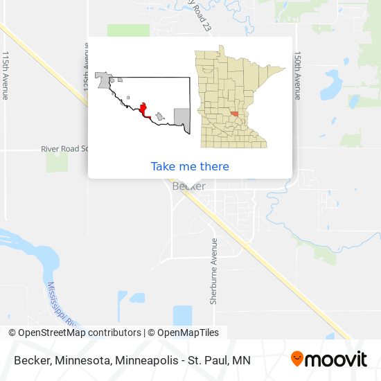 Becker, Minnesota map