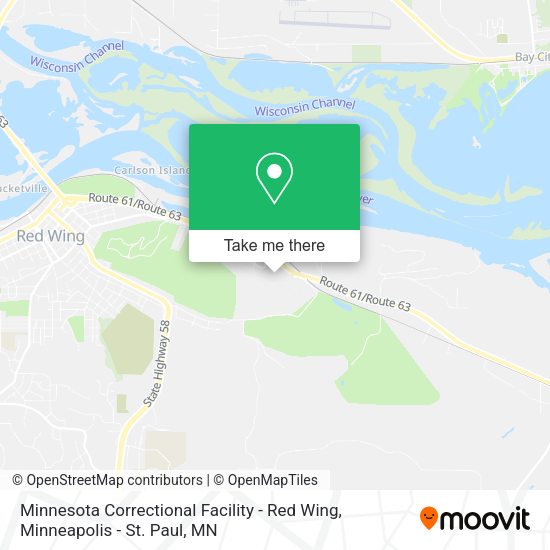 Minnesota Correctional Facility - Red Wing map