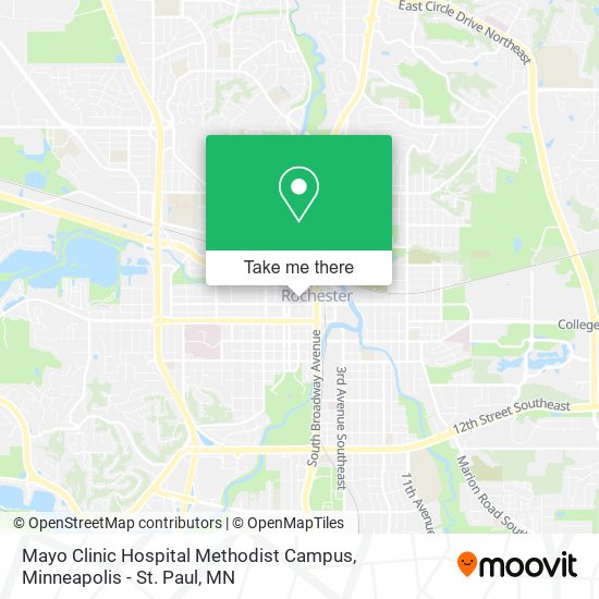 Mayo Clinic Hospital Methodist Campus map