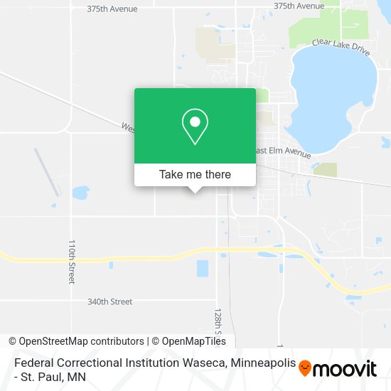 Federal Correctional Institution Waseca map