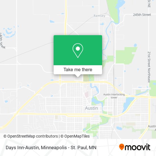 Days Inn-Austin map
