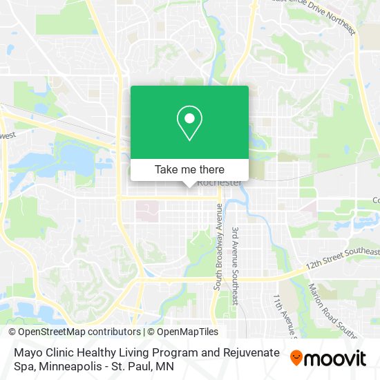 Mayo Clinic Healthy Living Program and Rejuvenate Spa map