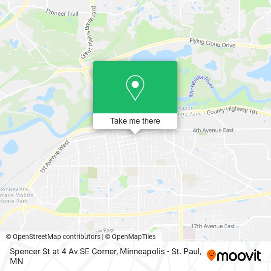 Mapa de Spencer St at 4 Av SE Corner