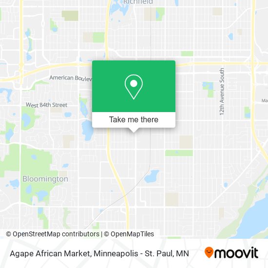 Agape African Market map