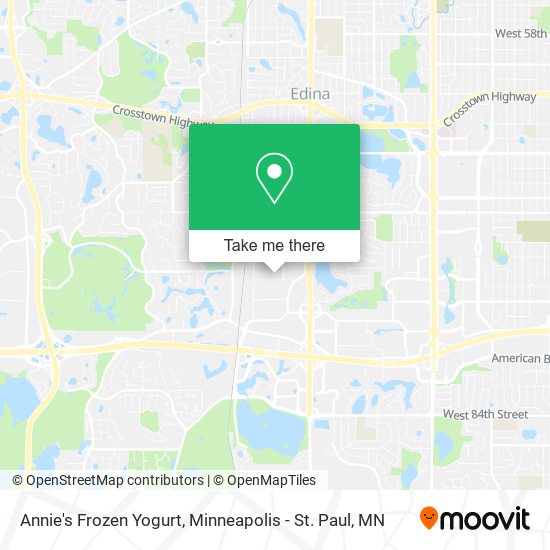 Annie's Frozen Yogurt map