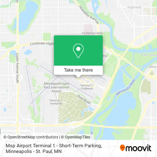 Msp Airport Terminal 1 - Short-Term Parking map