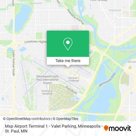 Msp Airport Terminal 1 - Valet Parking map