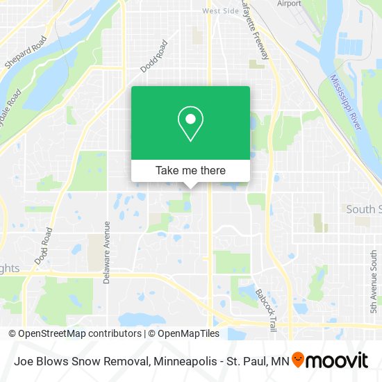 Joe Blows Snow Removal map