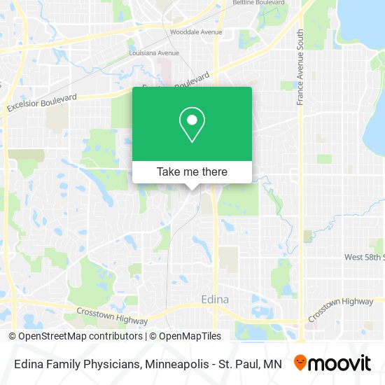 Edina Family Physicians map