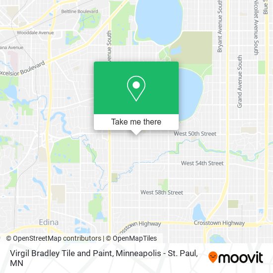 Virgil Bradley Tile and Paint map