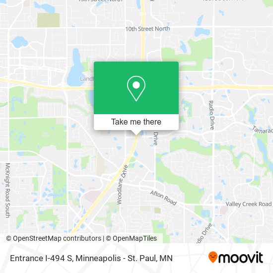 Entrance I-494 S map