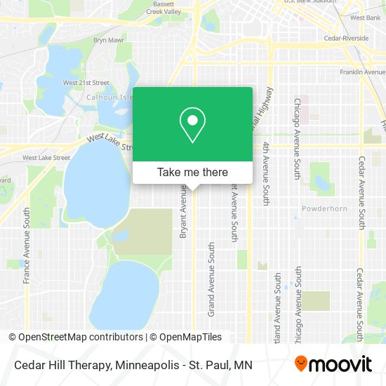 Cedar Hill Therapy map