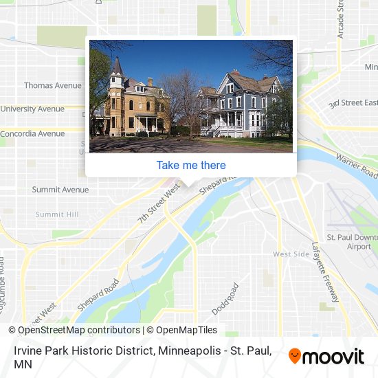 Irvine Park Historic District map