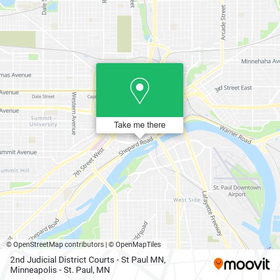 2nd Judicial District Courts - St Paul MN map
