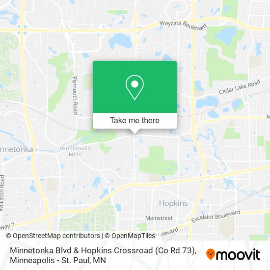 Minnetonka Blvd & Hopkins Crossroad (Co Rd 73) map
