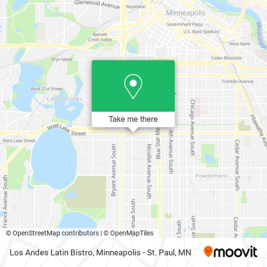 Los Andes Latin Bistro map