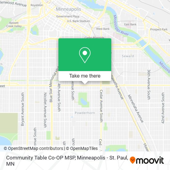 Mapa de Community Table Co-OP MSP
