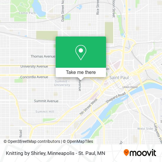 Knitting by Shirley map