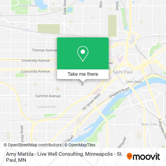 Amy Mattila - Live Well Consulting map