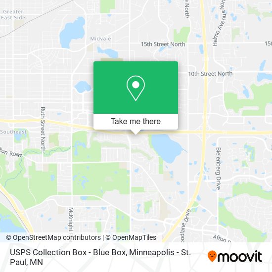 Mapa de USPS Collection Box - Blue Box