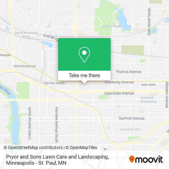 Pryor and Sons Lawn Care and Landscaping map