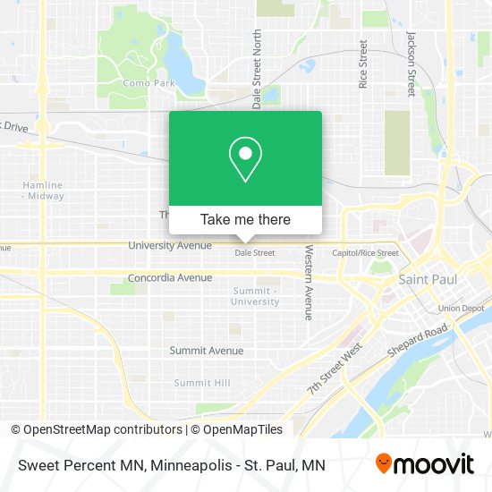 Mapa de Sweet Percent MN