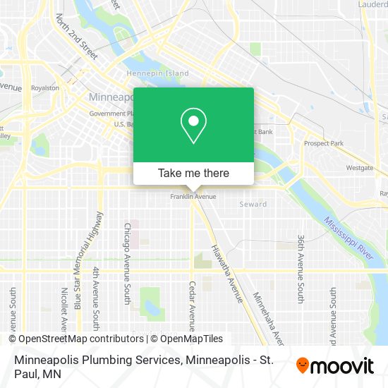 Minneapolis Plumbing Services map