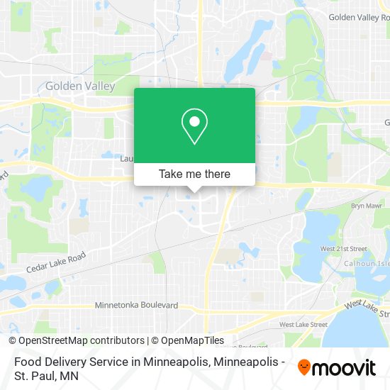 Food Delivery Service in Minneapolis map