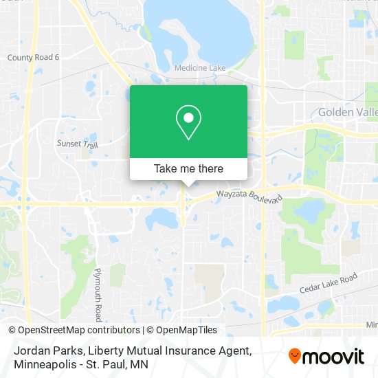 Mapa de Jordan Parks, Liberty Mutual Insurance Agent