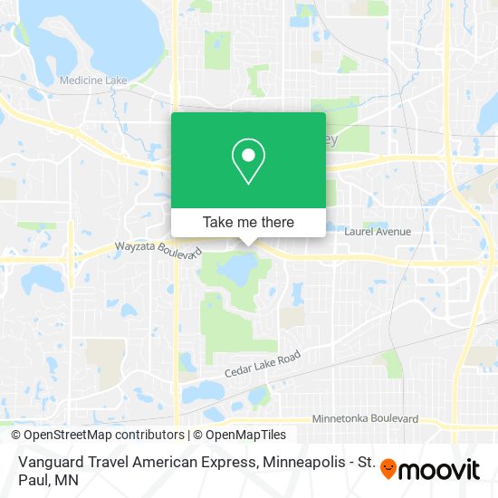 Vanguard Travel American Express map