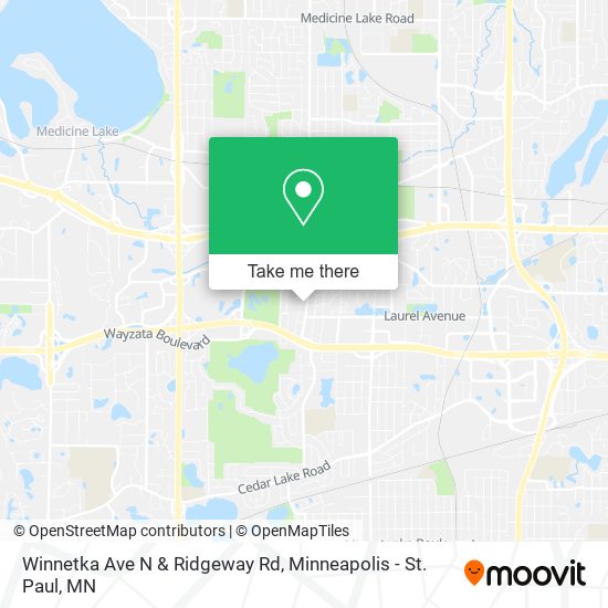 Mapa de Winnetka Ave N & Ridgeway Rd