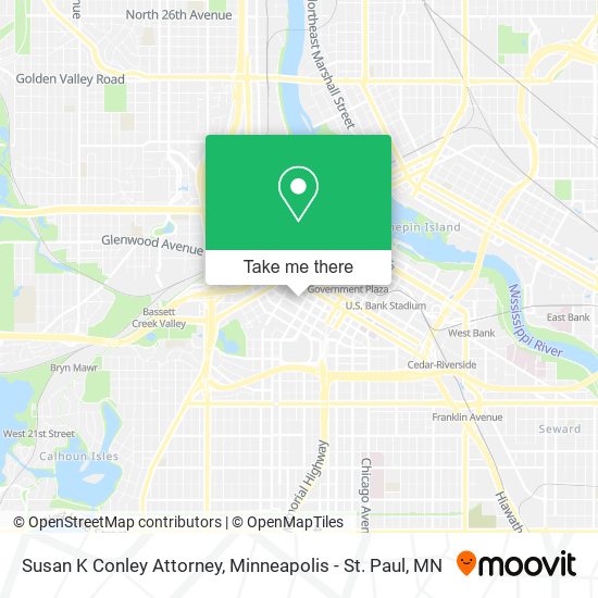 Susan K Conley Attorney map