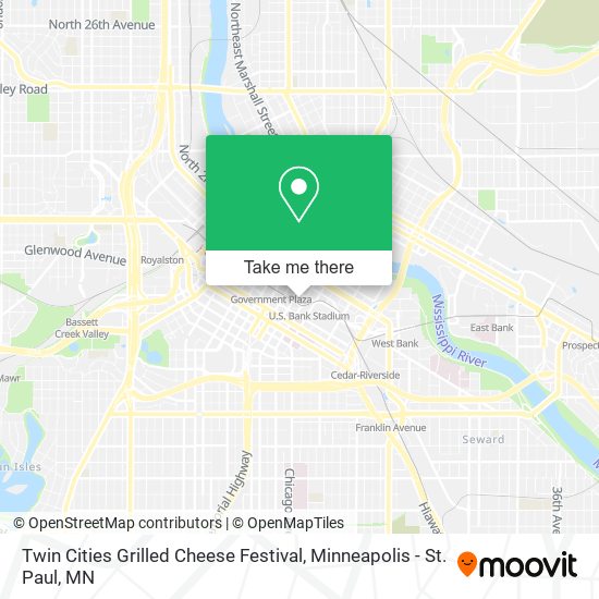 Twin Cities Grilled Cheese Festival map